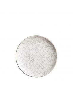 Heath Ceramics Alabama Chanin Seed Stitch Etched Salad Plate In Opaque White