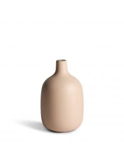 Heath Ceramics Single-Stem Vase In White Peach Vases