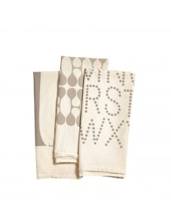 Heath + House Industries Registry Essentials Flour Sack Tea Towels In Grey (Set Of 3)