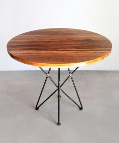 Garza Marfa Furniture Pecan Top Round Cafe Table 36"