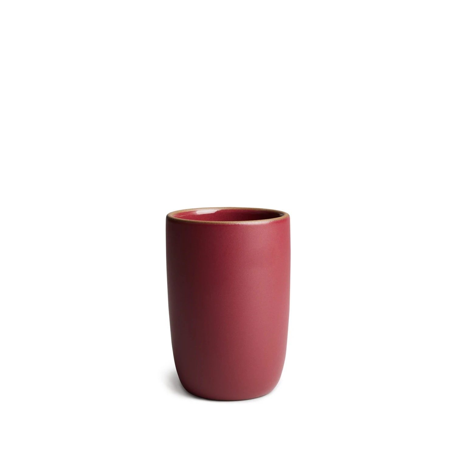Heath Ceramics Tall Modern Cup In Red Plum/Currant 1 Heath Ceramics Tall Modern Cup In Red Plum/Currant