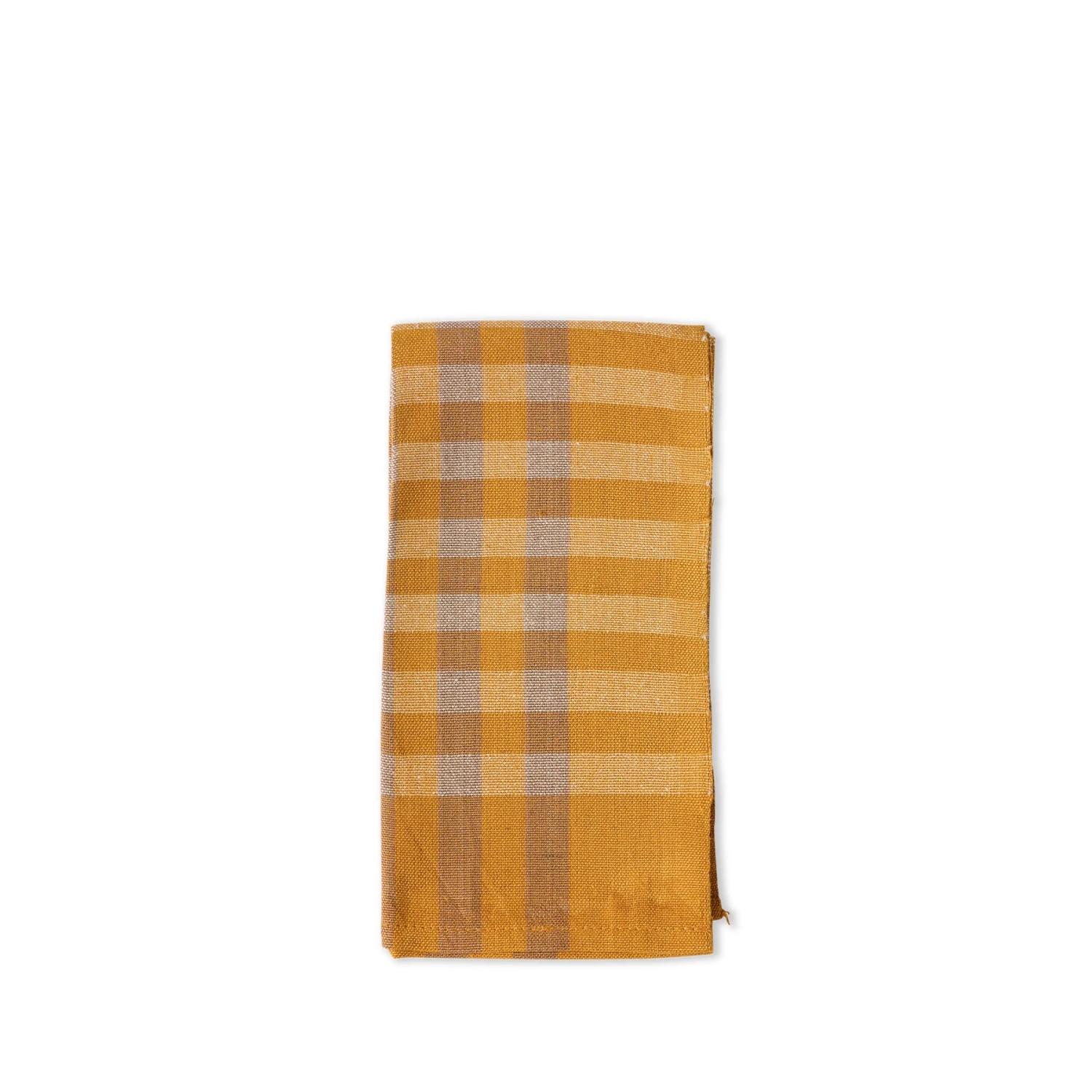 All Roads Grid Napkin In Ochre (Set Of 2) All Linens 1 All Roads Grid Napkin In Ochre (Set Of 2) All Linens