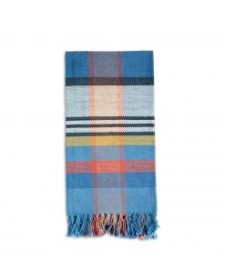 All Roads Towel/Runner In Country Blue Plaid New