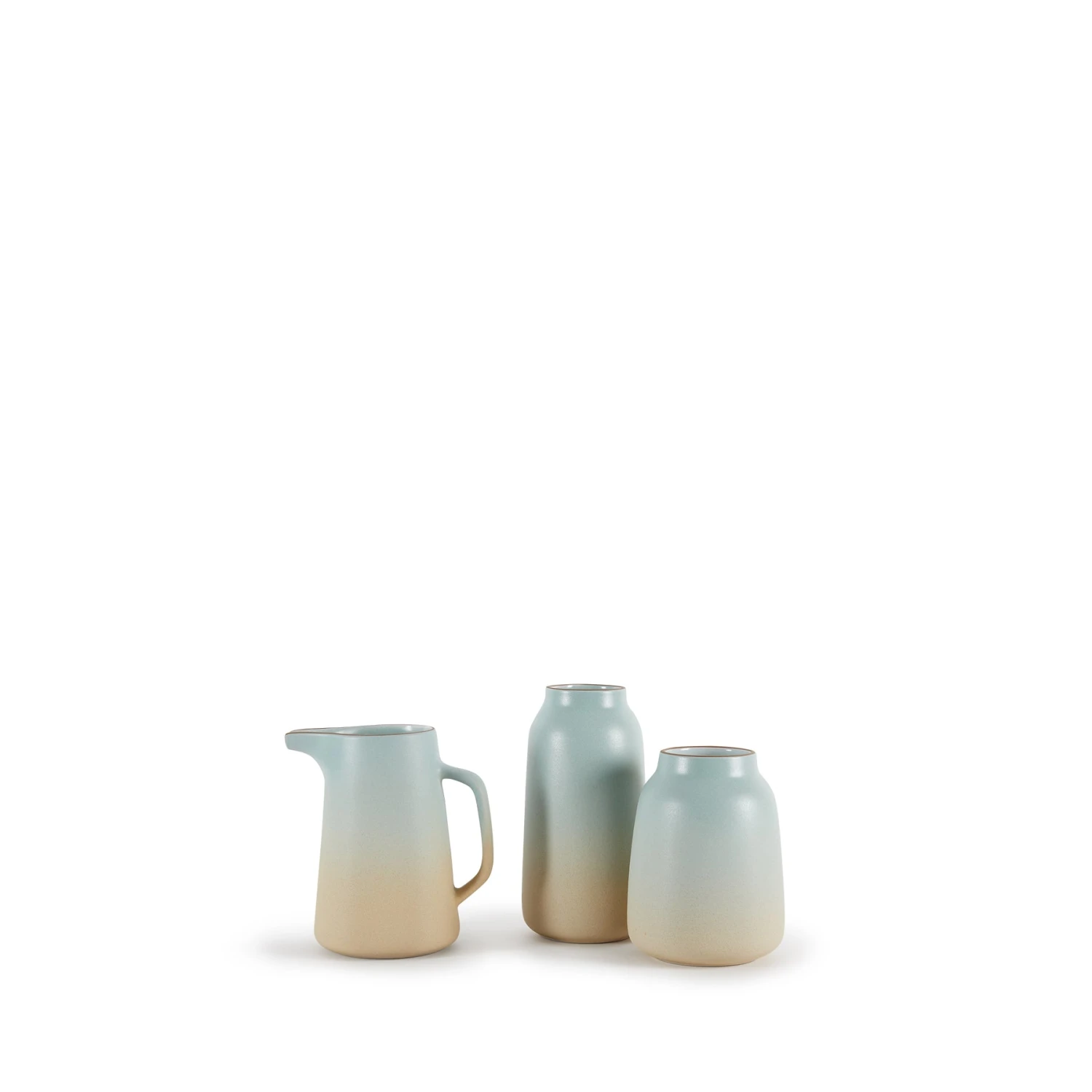 Heath Clay Studio Tall Vase In Aqua And Barley 4 Heath Clay Studio Tall Vase In Aqua And Barley