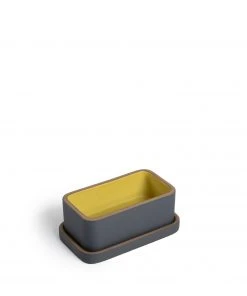 Heath Clay Studio Accessories Butter Dish In Ochre And Indigo 4 Heath Clay Studio Accessories Butter Dish In Ochre And Indigo