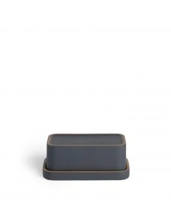 Heath Clay Studio Accessories Butter Dish In Ochre And Indigo 5 Heath Clay Studio Accessories Butter Dish In Ochre And Indigo