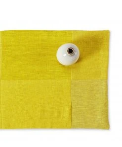 Cathy Callahan Linen Patchwork Runner In Sunshine