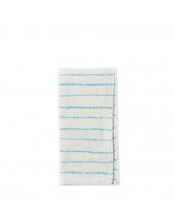 Cathy Callahan Final Few Linen Lines Napkin In Bright Blue