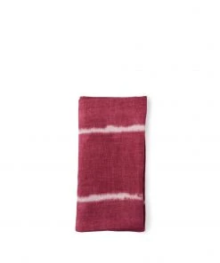 Cathy Callahan Stripes Napkin In Cranberry
