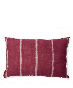 Cathy Callahan Stripes Pillow In Cranberry