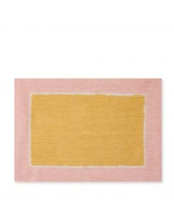 Cathy Callahan Linen Hand-Painted Placemat In Sunflower/Peach