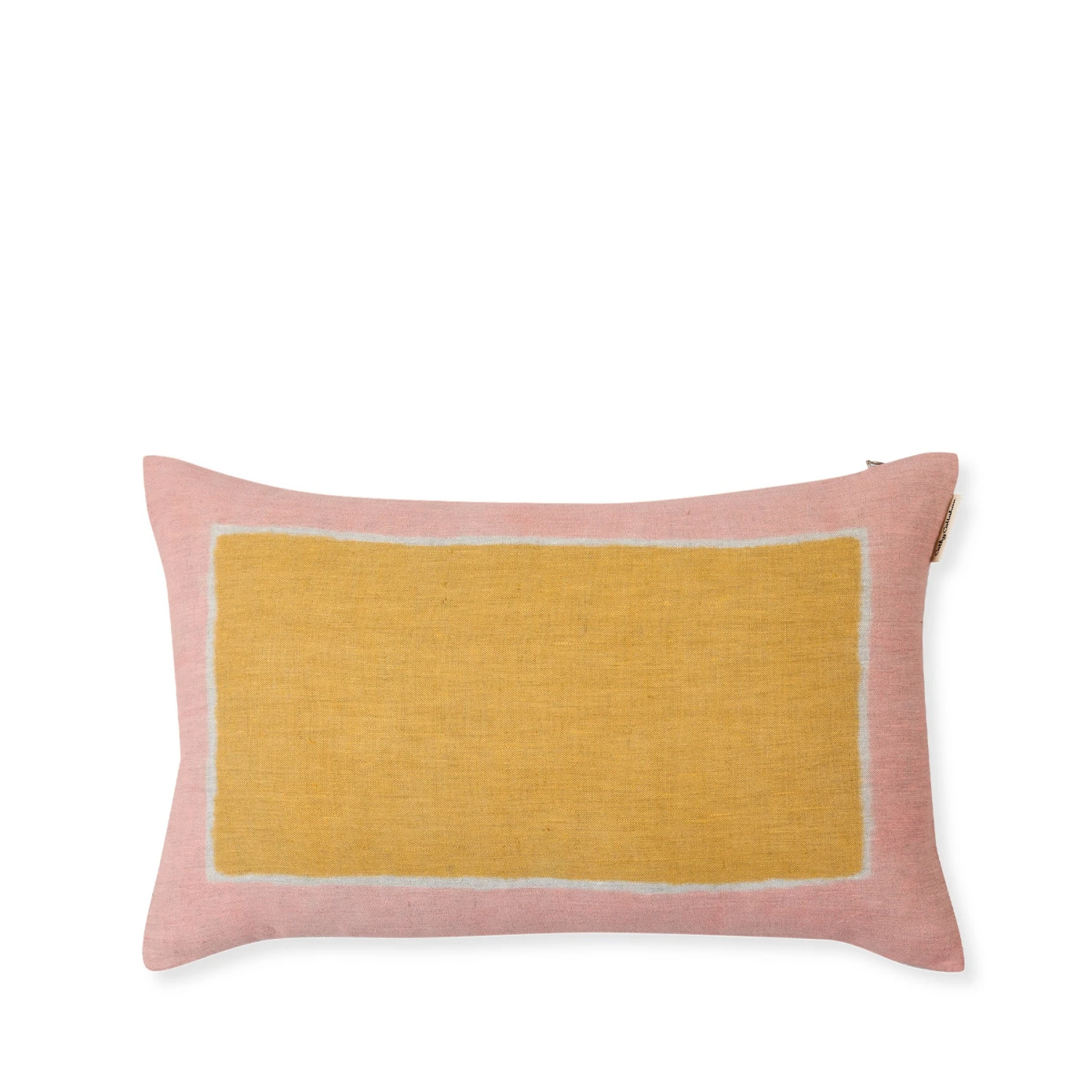 Cathy Callahan Linen Hand-Painted Pillow In Sunflower/Peach 1 Cathy Callahan Linen Hand-Painted Pillow In Sunflower/Peach