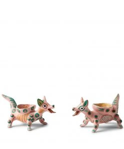 Carla Fernandez Dog Candleholder In Rose New