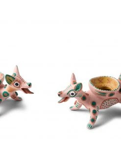 Carla Fernandez Dog Candleholder In Rose New