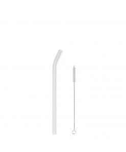 DrinkingStraws.Glass Classic Curved Straw