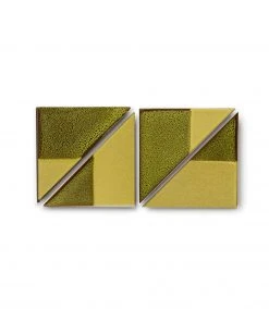Heath Ceramics Tile DG14 Ochre Blend Triangles