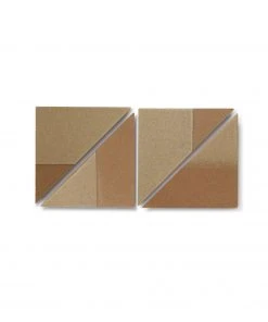 Heath Ceramics Tile DG11 Natural Manganese Blend Triangles Dual Glaze