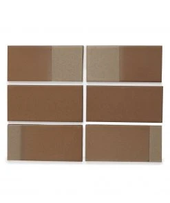 Heath Ceramics Tile DG11 Natural Manganese Blend Rectangles Dual Glaze