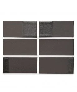 Heath Ceramics Tile DG12 Basalt Lava Blend Rectangles Dual Glaze
