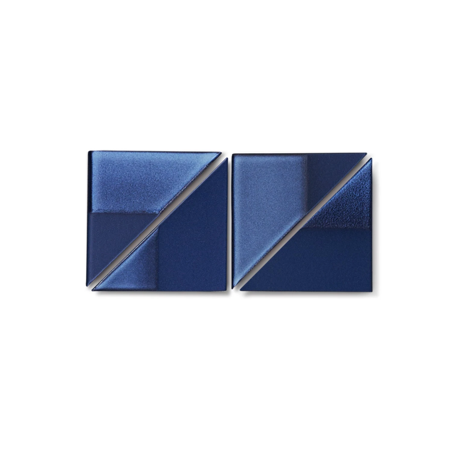 Heath Ceramics Tile DG6 Bay Blue Blend Triangles Dual Glaze 1 Heath Ceramics Tile DG6 Bay Blue Blend Triangles Dual Glaze