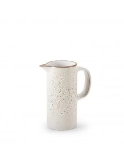 Heath Clay Studio Accessories Small Pitcher In Opaque White And Matte Brown