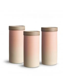 Heath Clay Studio Tall Rim Vase In Rose And Barley