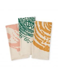 Heath + House Industries New Vintage Tile Art Tea Towels In Sunrose