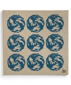 Heath + House Industries Linen Screen Print In Blue Vases & Objects