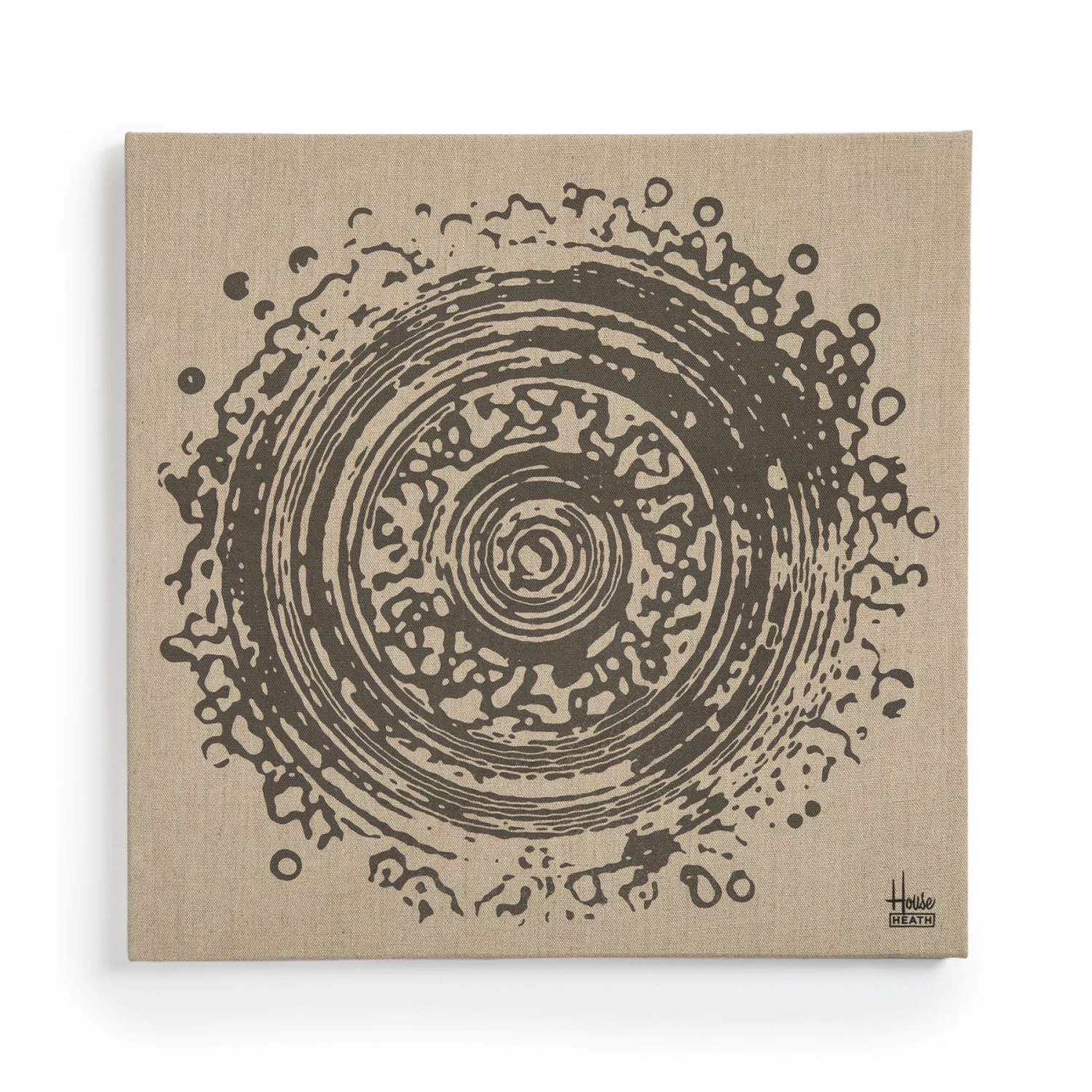 Heath + House Industries Linen Screen Print In Grey 1 Heath + House Industries Linen Screen Print In Grey