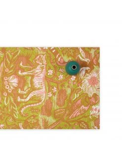 Heath Sews Studio All Dinnerware Tyger Tyger Runner In Chartreuse/Rose