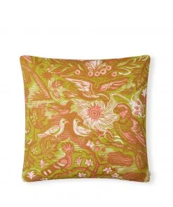 Heath Sews Studio New Tyger Tyger Pillow In Chartreuse/Rose