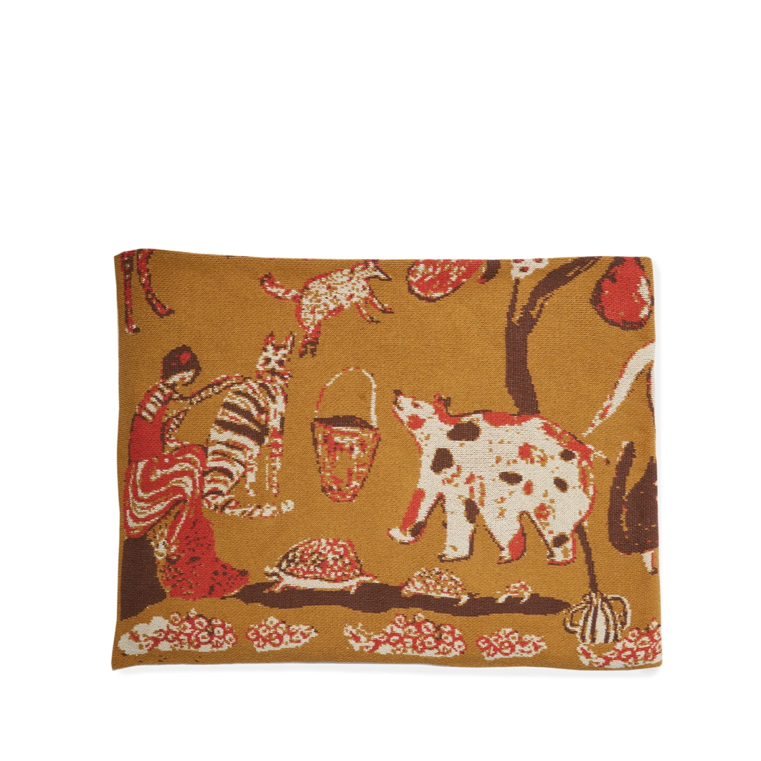 Hillery Sproatt Jungle Blanket In Ochre 1 Hillery Sproatt Jungle Blanket In Ochre
