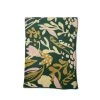 Hillery Sproatt New Poppies & Lotus Blanket In Forest Green