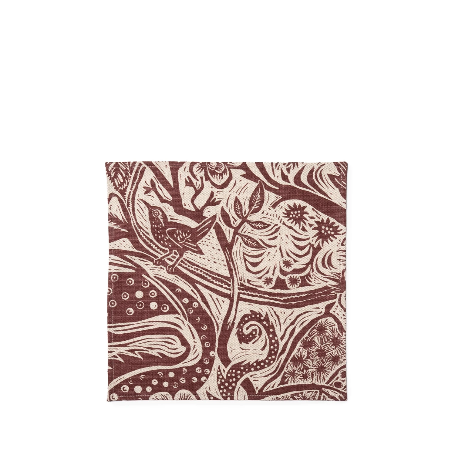 Heath Sews Studio All Linens Wren Cocktail Napkin In Burgundy Heath Sews Studio All Linens Wren Cocktail Napkin In Burgundy