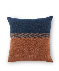 Libeco Pillows & Throws Jules Pillow In Rust Herringbone