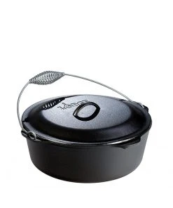 Lodge Cast Iron Dutch Oven With Spiral Handle 9qt