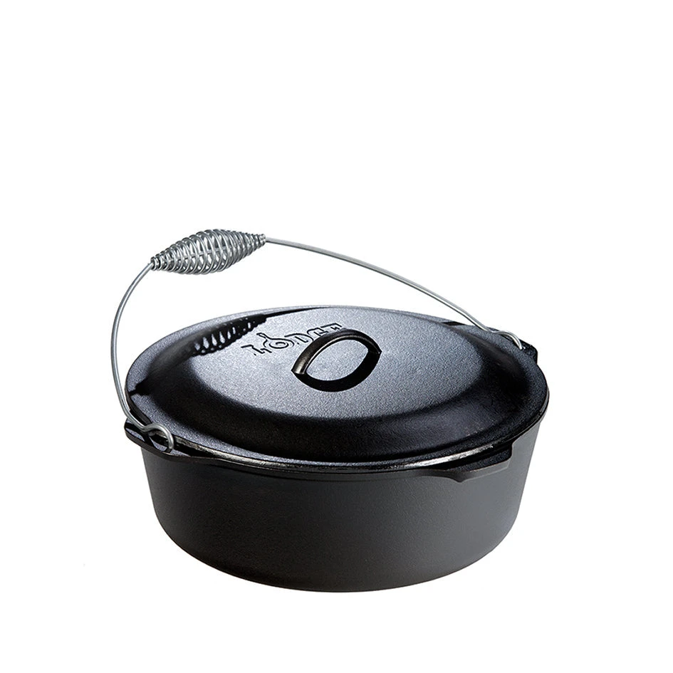 Lodge Cast Iron Dutch Oven With Spiral Handle 9qt 1 Lodge Cast Iron Dutch Oven With Spiral Handle 9qt