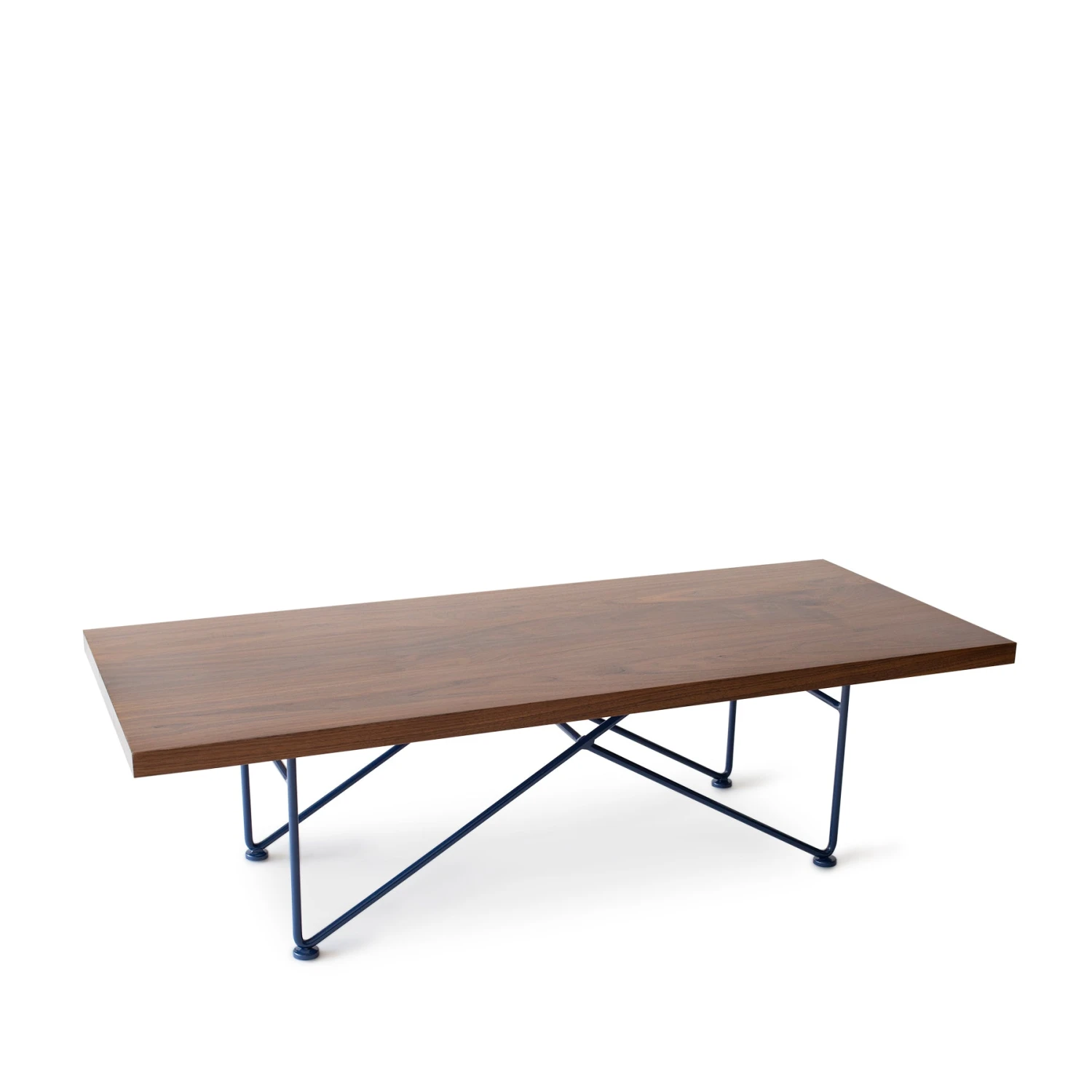 Garza Marfa Walnut Coffee Table With Sapphire Blue Base Furniture Garza Marfa Walnut Coffee Table With Sapphire Blue Base Furniture