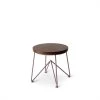Garza Marfa Walnut Stool With Mauve Base