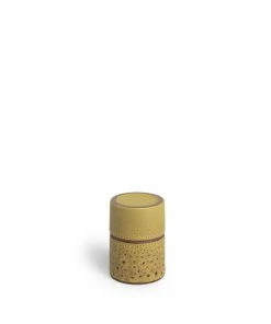 Heath Clay Studio Matchstick Holder In Ochre And Matte Brown