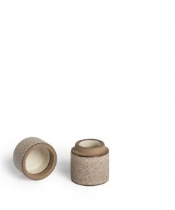 Heath Clay Studio Matchstick Holder In Vanilla Bean And Matte Brown Accessories