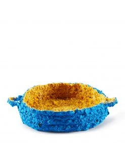 Llane Alexis Final Few Small Round Nesting Tray In Blue And Yellow