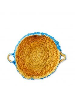 Llane Alexis Final Few Small Round Nesting Tray In Blue And Yellow