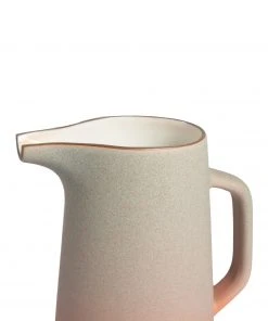 Heath Clay Studio Large Pitcher In Fog And Tangerine 2 Heath Clay Studio Large Pitcher In Fog And Tangerine