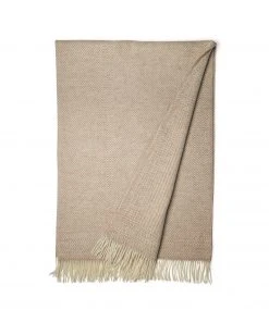 Røros Tweed Kattefot Throw In Beige
