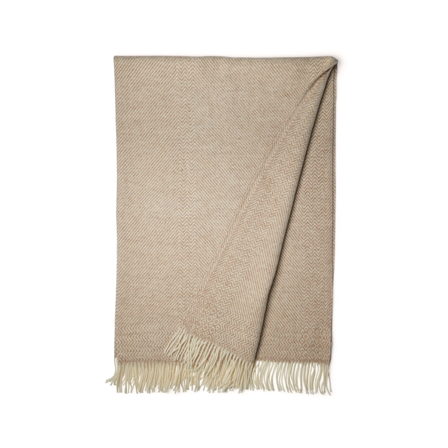 Røros Tweed Kattefot Throw In Beige 1 Røros Tweed Kattefot Throw In Beige