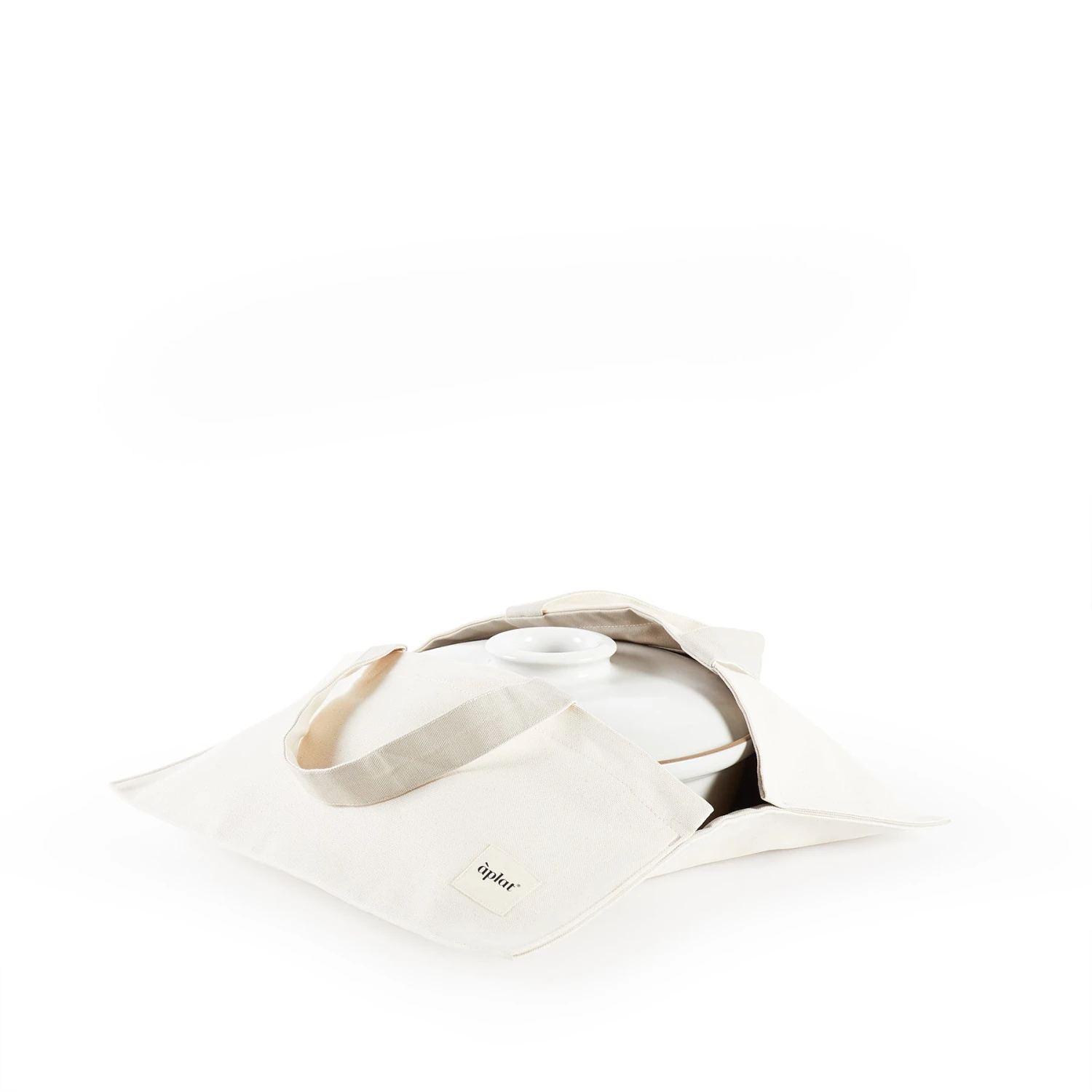 Àplat Registry Essentials Wide Plat Tote In Natural/Grey Àplat Registry Essentials Wide Plat Tote In Natural/Grey