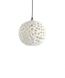 Stan Bitters New 10" Ceramic Hanging Lantern In White
