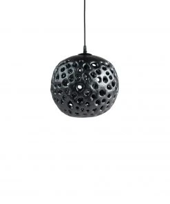 Stan Bitters 10" Ceramic Hanging Lantern In Black