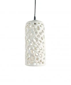 Stan Bitters Large Cylinder Hanging Lantern In White New